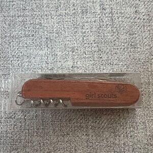 NEW in Box Girl Scouts Rosewood engraved Camp Multi purpose utility tool knife